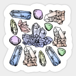 Pastel Crystals Sticker